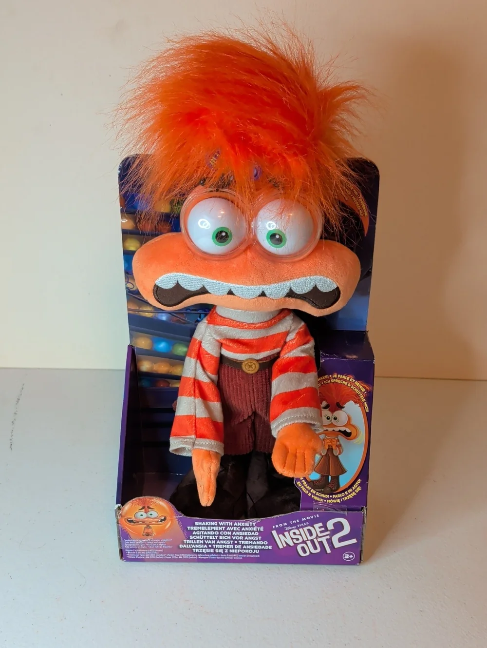 Inside Out 2 Anxiety Plush - Orange Character Doll